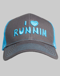 Bubble Run Hat "I Love Runnin" Blue
